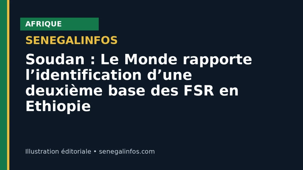 Soudan : Le Monde rapporte l’identification d’une deuxième base des FSR en Ethiopie