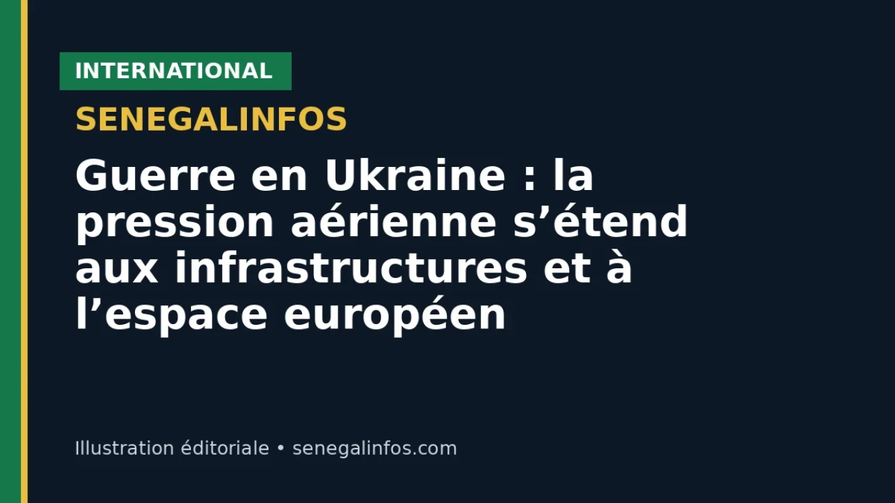 Guerre en Ukraine : la pression aérienne s’étend aux infrastructures et à l’espace européen