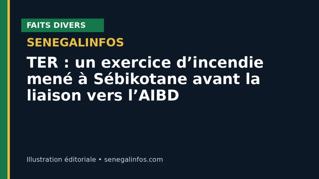 TER : un exercice d’incendie mené à Sébikotane avant la liaison vers l’AIBD