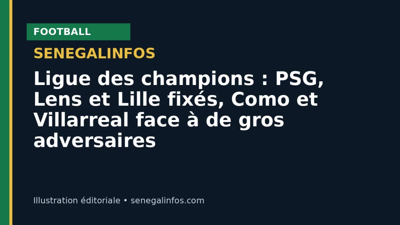 Ligue des champions : PSG, Lens et Lille fixés, Como et Villarreal face à de gros adversaires