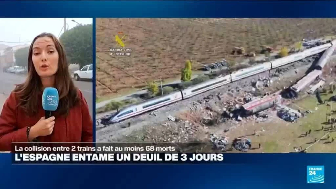 Espagne : trois jours de deuil après une collision entre deux trains à grande vitesse