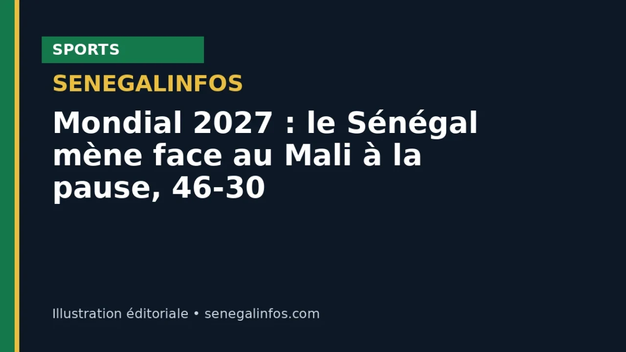 Mondial 2027 : le Sénégal mène face au Mali à la pause, 46-30