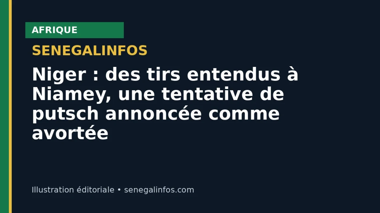 Niger: Gunfire heard in Niamey, attempted coup reported foiled