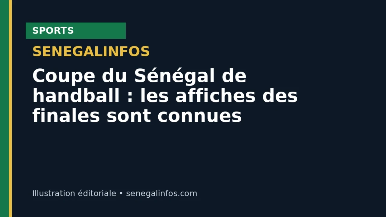 Senegal Handball Cup: Final match-ups confirmed
