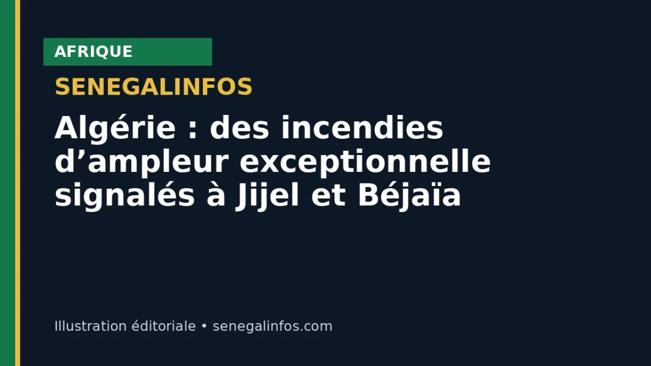 Argelia: incendios de magnitud excepcional reportados en Jijel y Béjaïa