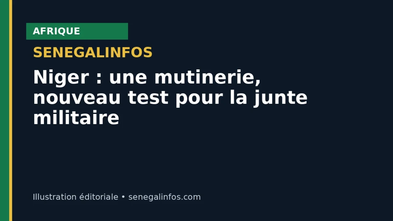 Niger: Mutiny, a New Test for the Military Junta