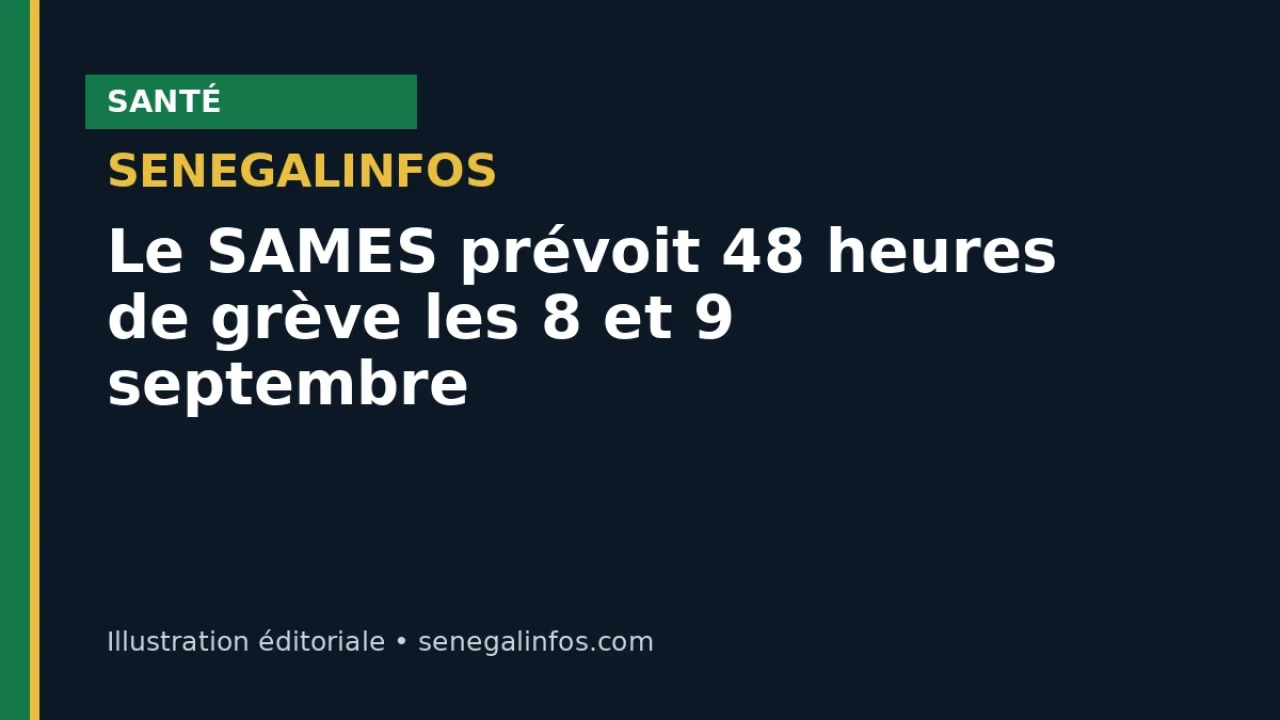 SAMES يعتزم تنفيذ إضراب لمدة 48 ساعة يومي 8 و9 سبتمبر