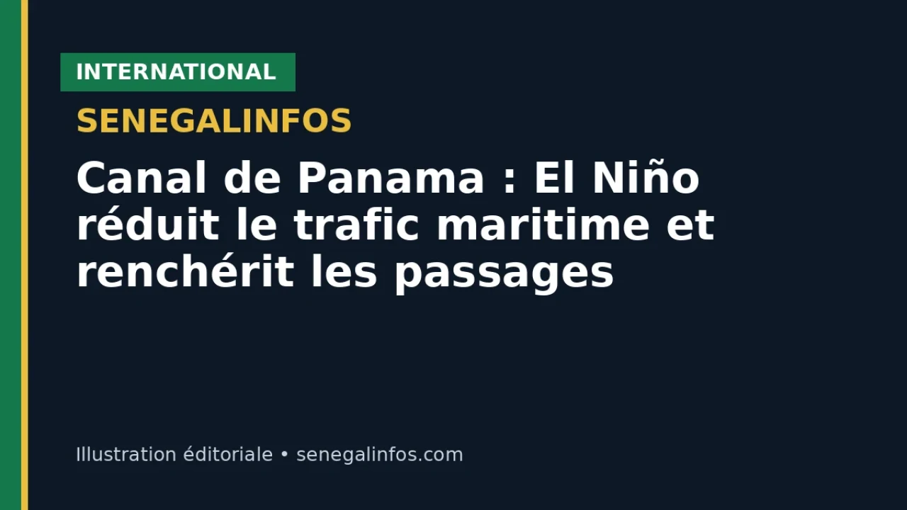 Canal de Panama : El Niño réduit le trafic maritime et renchérit les passages