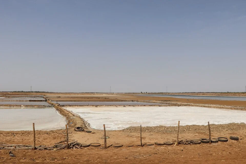 Paysage des salines de Fatick.