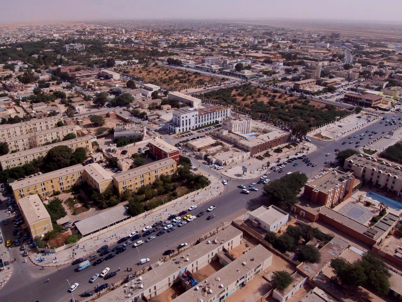 Vue du centre-ville de Nouakchott.