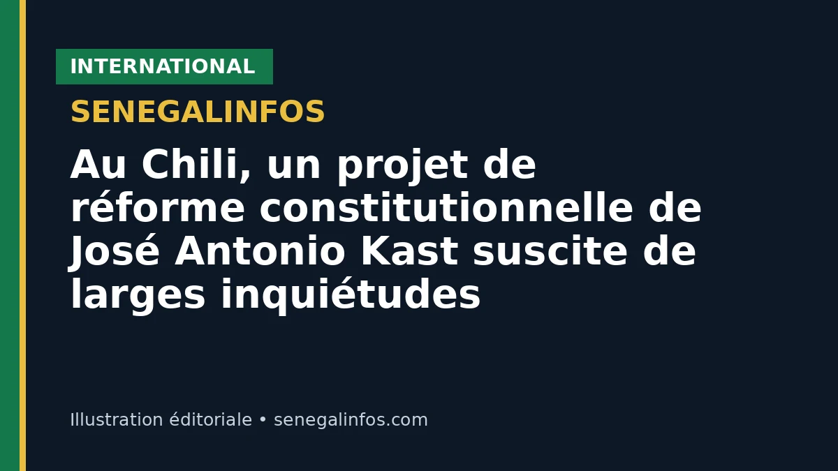 Au Chili, un projet de réforme constitutionnelle de José Antonio Kast suscite de larges inquiétudes