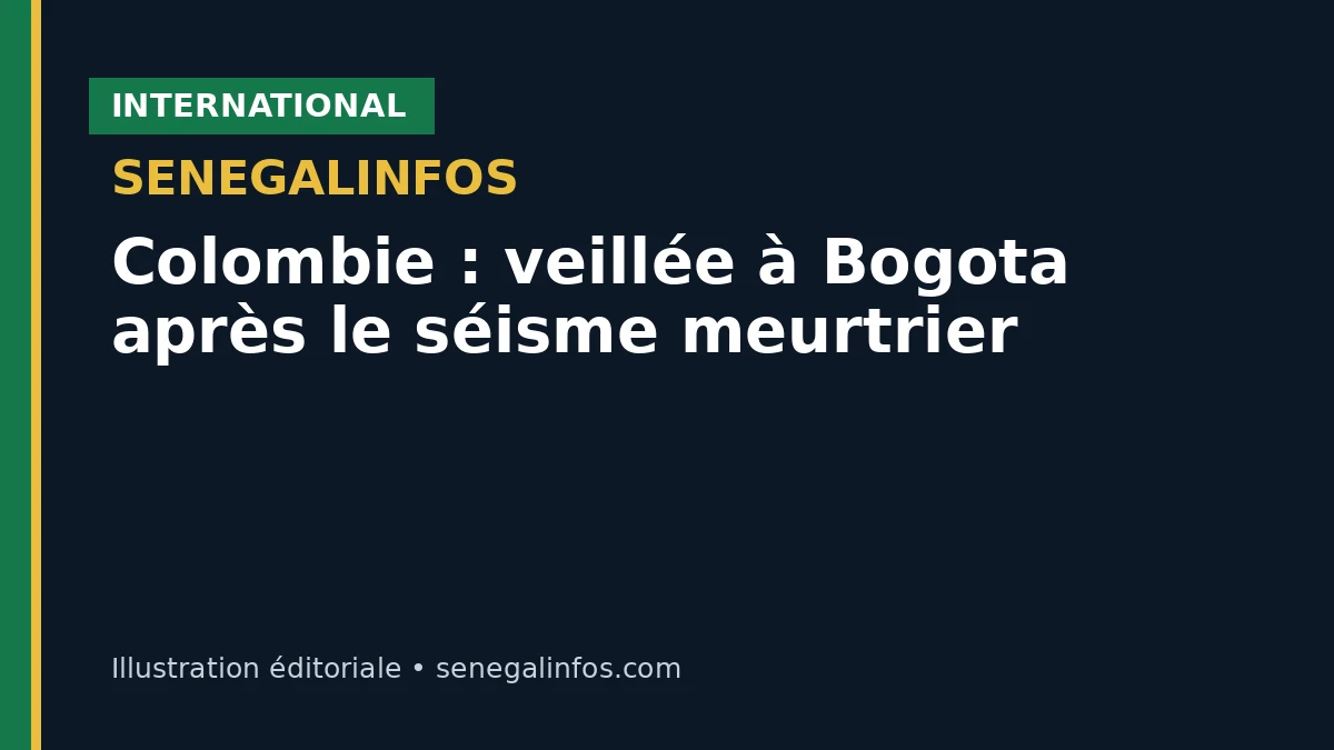 Colombie : veillée à Bogota après le séisme meurtrier