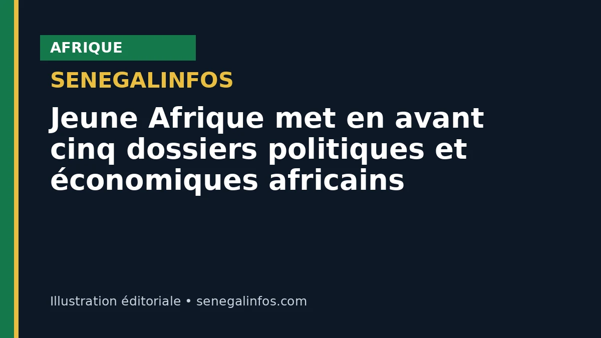 Jeune Afrique met en avant cinq dossiers politiques et économiques africains