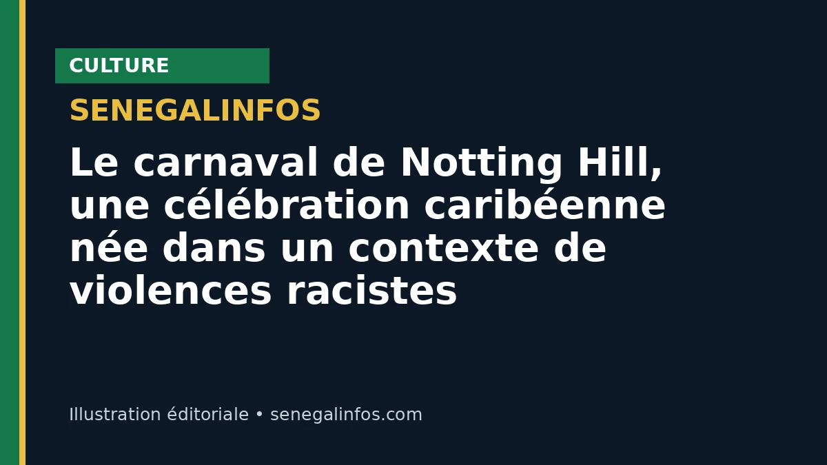 Le carnaval de Notting Hill, une célébration caribéenne née dans un contexte de violences racistes