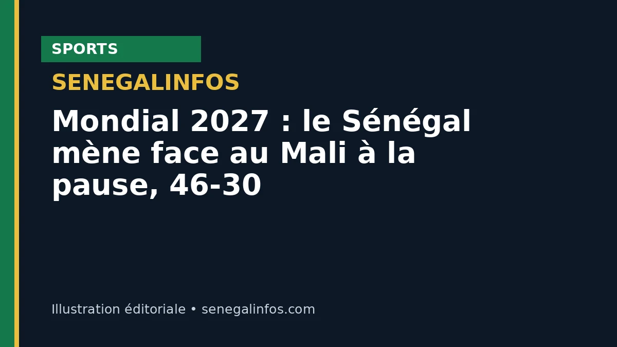 Mondial 2027 : le Sénégal mène face au Mali à la pause, 46-30