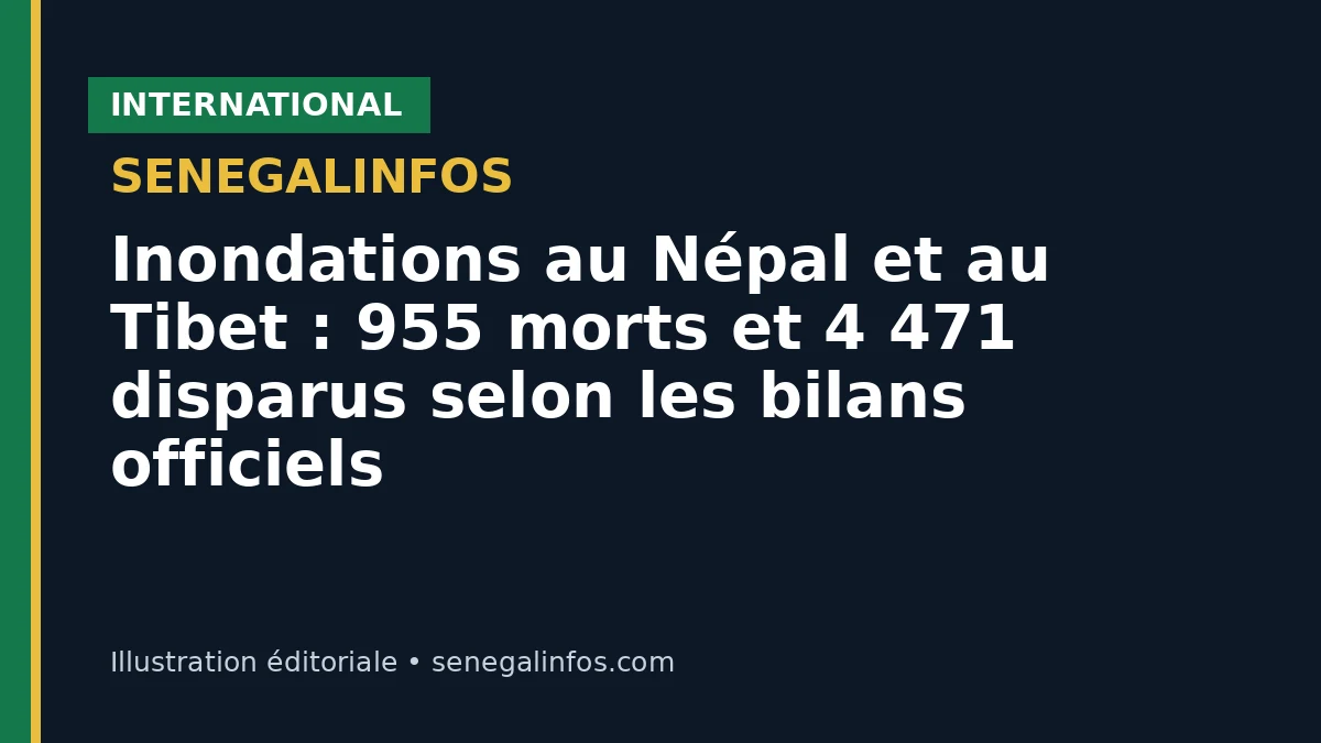 Inondations au Népal et au Tibet : 955 morts et 4 471 disparus selon les bilans officiels